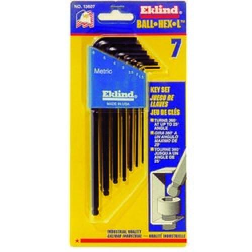 METRIC 1.5mm - 6.0mm  BALLPOINT L-WRENCH SETS  EKLIND - 13607