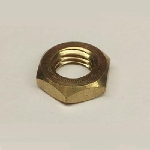 M6        HEX HALF NUTS  BRASS S/COL