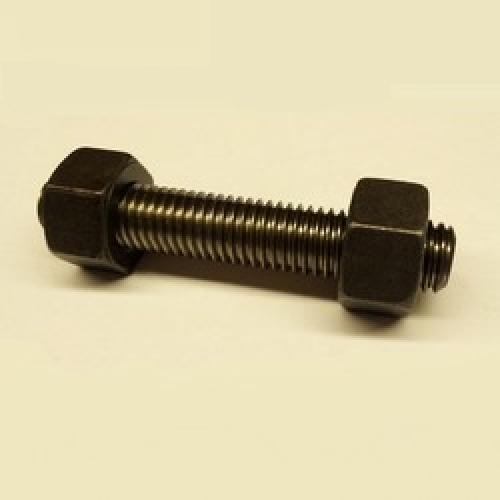 1 1/8 8UN x 6 1/2  S/COL  B7  STUDBOLT c/w 2H NUTS