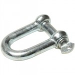 10mm  ST/ST 'D' SHACKLE with SCREWED COLLAR PIN