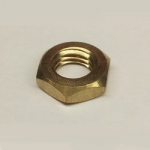 M8        HEX HALF NUTS  BRASS S/COL